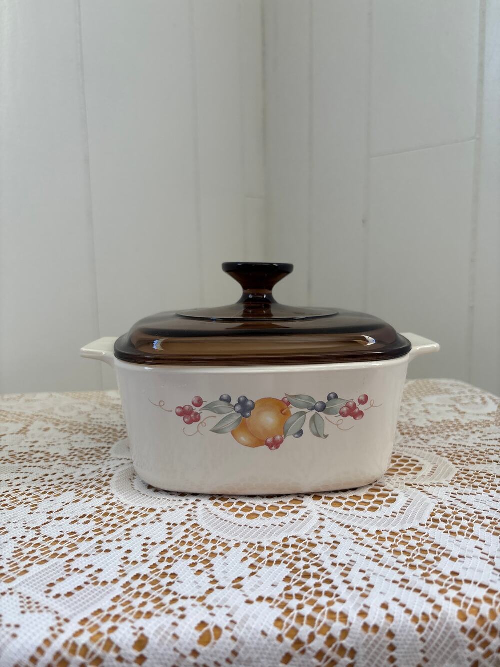 Vintage 1990s CorningWare “Abundance” Casserole Dish, A-1.5-B, 1.5 L
